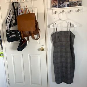 Vibe sportswear fitted plaid dress